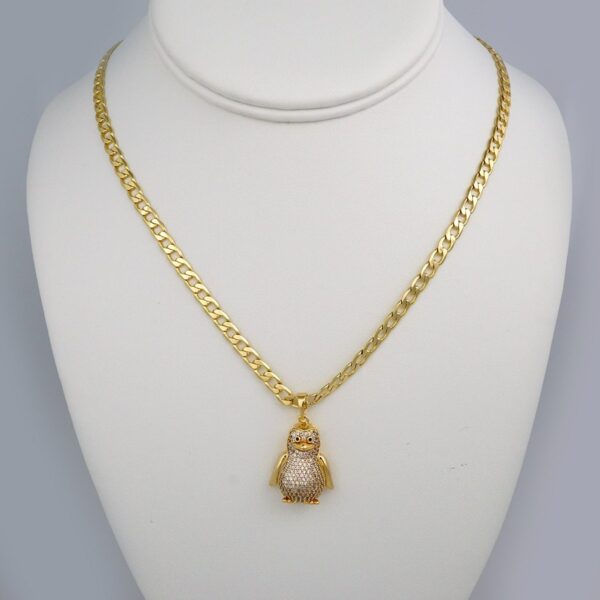 Cadenas & Colgantes/ Chain W/Pendants /14K Real Color/Zircon Stone/4mm x45cm// SET432