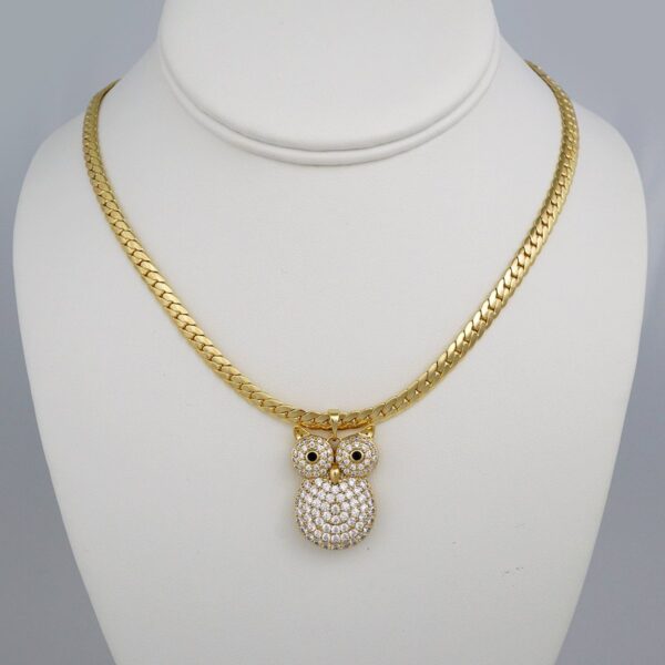 Cadenas & Colgantes/ Chain W/Pendants /14K Real Color/Zircon Stone/ 5mm x 42cm// SET433