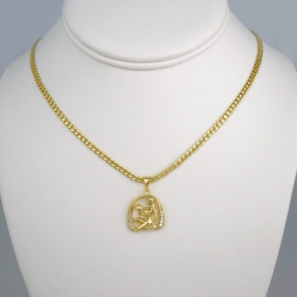 Cadenas & Colgantes/ Chain W/Pendants /  14K Real Color/  Zircon Stone/ 3mm x45// SET435