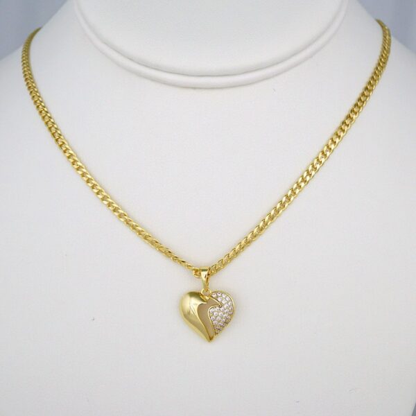 Cadenas & Colgantes/ Chain W/Pendants /14K Real Color/Zircon Stone/ 3mmx45cm// SET444