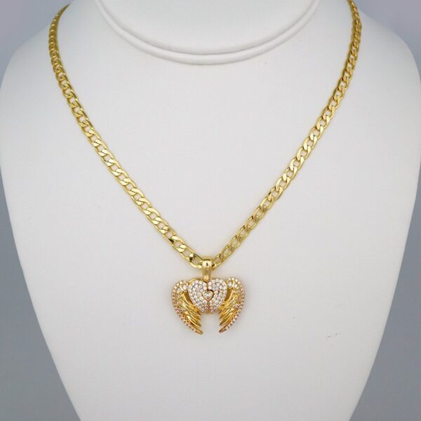 Cadenas & Colgantes/ Chain W/Pendants /  14K Real Color/  Zircon Stone/  4mmx45cm// SET447