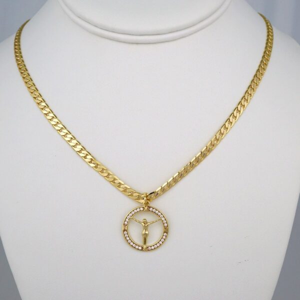 Cadenas & Colgantes/ Chain M/Pendants /  14K Real Color/  Zircon Stone/  4mmx60cm// SET450