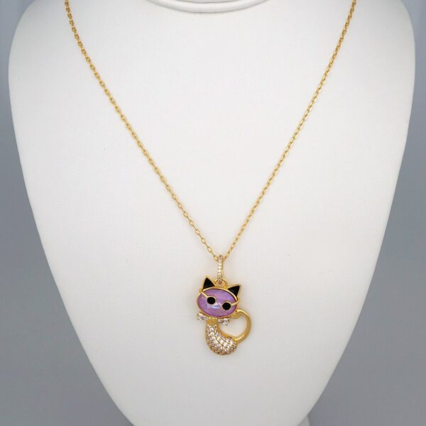 Cadenas & Colgantes/ Chain W/Pendants /  14K Real Color/  Zircon Stone/  2mmx60cm// SET451