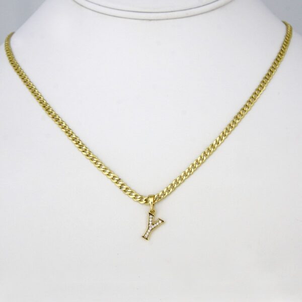 Cadenas & Colgantes/ Chain W/Pendants / 14K Real Color/ Zircon Stone/ 2mm X 45cm// SET46
