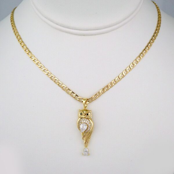 Cadenas & Colgantes/ Chain W/Pendants / 14K Real Color/ Zircon Stone/ 3mmx45cm// SET475