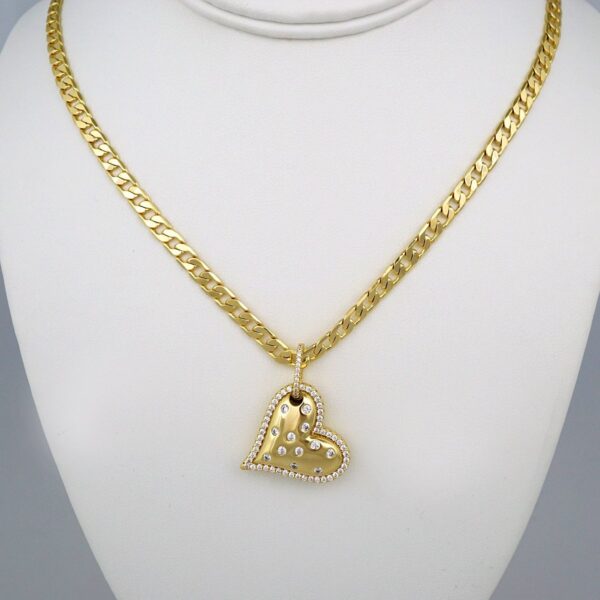 Cadenas & Colgantes/ Chain W/Pendants /14K Real Color/Zircon Stone/ 5mm x45cm-50cm-60cm// SET477