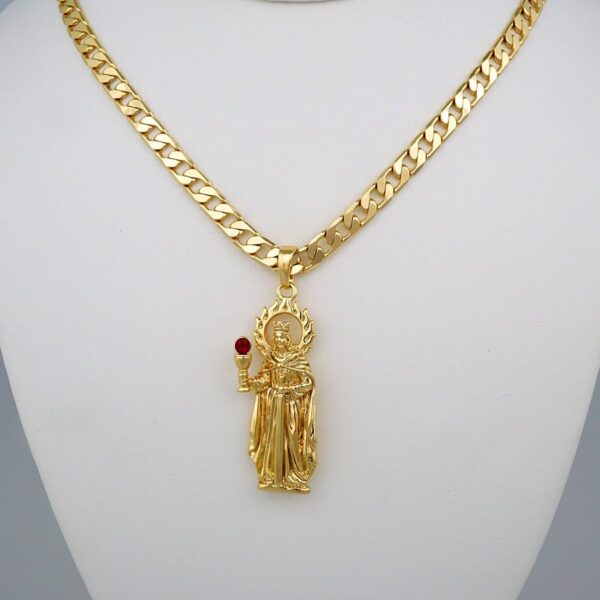 Cadenas & Colgantes/ Chain Men/Pendants/  14K Real Color/  Plain/  6mm x60cm/  Santa Barbara// SET482