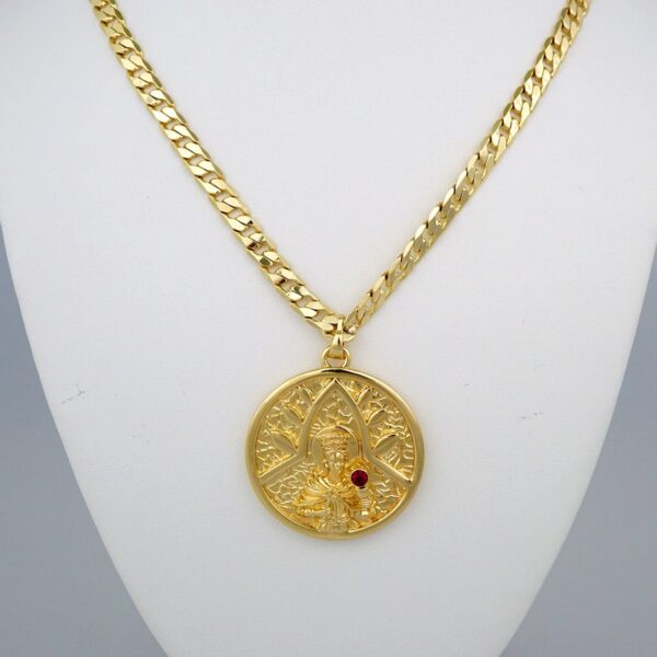 Cadenas & Colgantes/ Chain Men/Pendants/  14K Real Color/  Plain/  6mm x60cm/  Santa Barbara// SET485