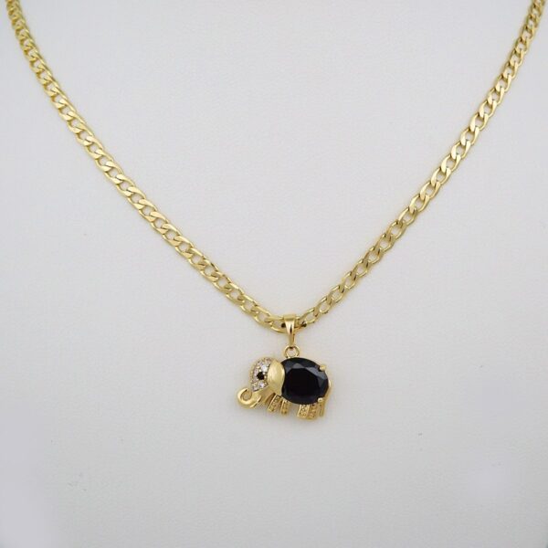 Cadenas & Colgantes/ Chain W/Pendants /14K Real Color/Zircon Stone/ 3mmx45cm-50cm-60cm// SET487