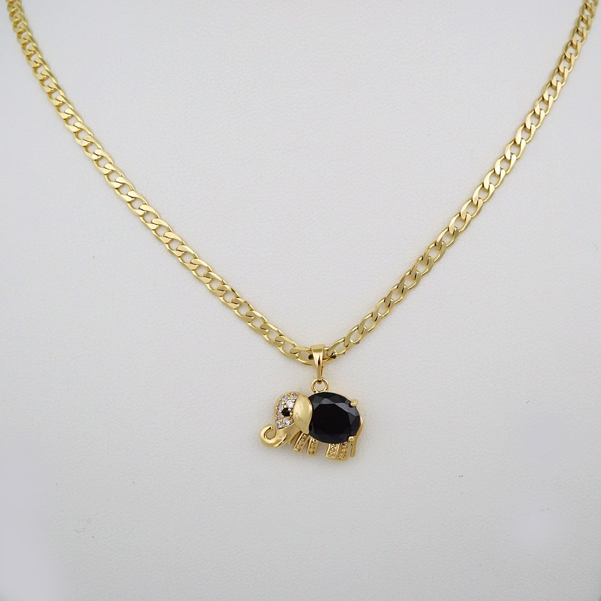Cadenas & Colgantes/ Chain W/Pendants /14K Real Color/Zircon Stone/ 3mmx45cm-50cm-60cm// SET487