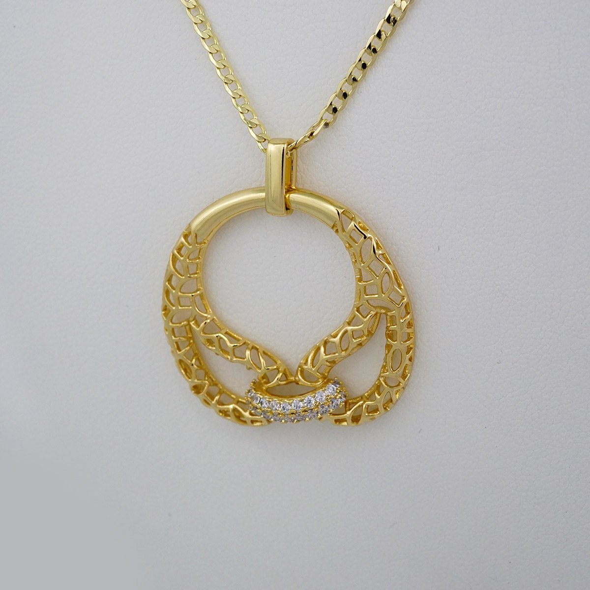 Cadenas & Colgantes & Earrings/ Rings/Bracelets/ Chain W/Pendants /14K Real Color/Zircon Stone// SET511 - Image 4