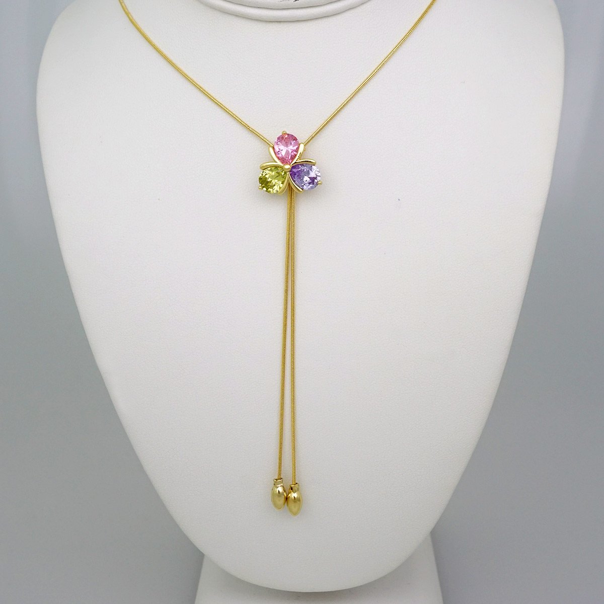 Cadenas & Colgantes & Earrings/ Chain W/Pendants /14K Real Color/Zircon Stone// SET519 - Image 2