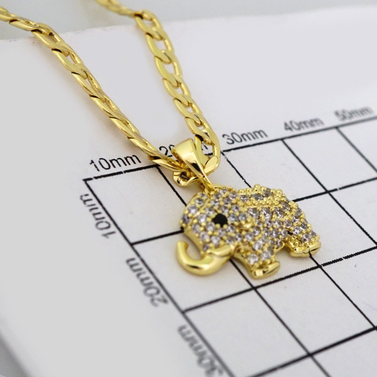 Cadenas & Colgantes/ Chain /Pendants / 14K Real Color/ Zircon Stone/ 3mmx45cm// SET523 - Image 3