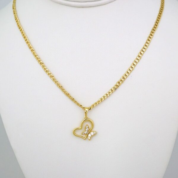 Cadenas & Colgantes/ Chain /Pendants / 14K Real Color/ Zircon Stone/ 3mmx45cm// SET525