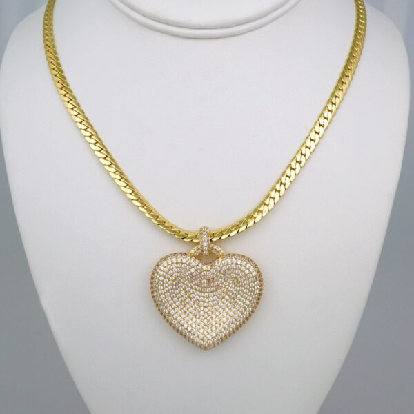 Gargantilla & Colgantes /Choker W/ Pendants/14K Real Color/Zircon Stone/5mm x 45cm// SET527