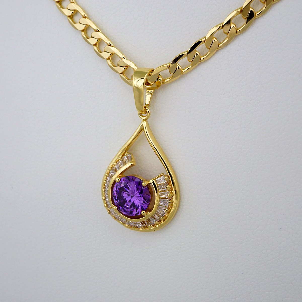 Cadenas & Colgantes/ Chain /Pendants / 14K Real Color/ Zircon Stone/ 4mm// SET627 - Image 2