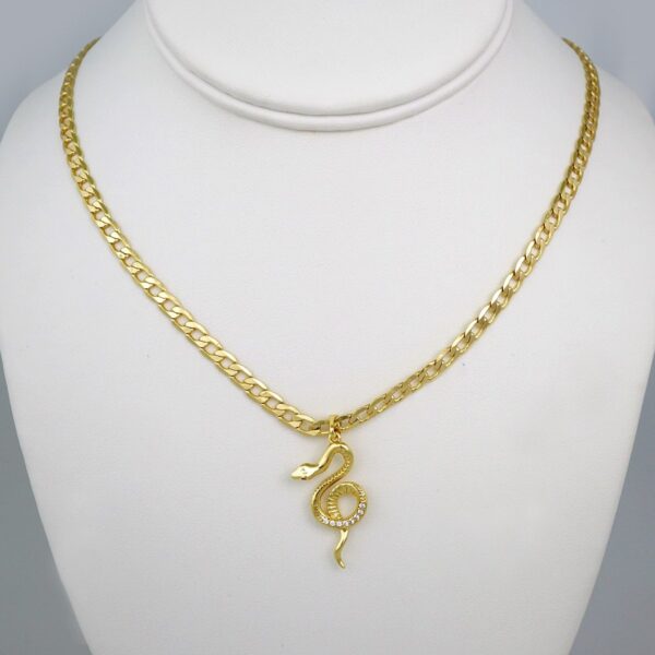 Cadenas & Colgantes/ Chain W/Pendants /14K Real Color/Zircon Stone/ 4mmx45cm// SET531