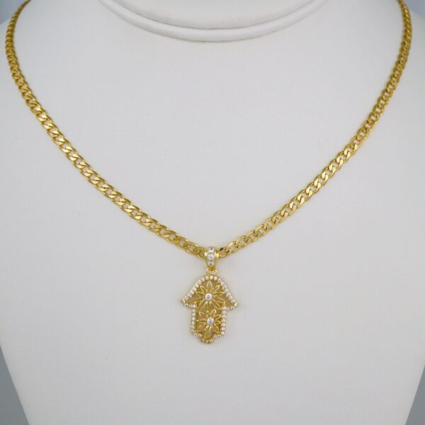 Cadenas & Colgantes/ Chain W/Pendants /  14K Real Color/  Zircon Stone/ 3mm// SET635