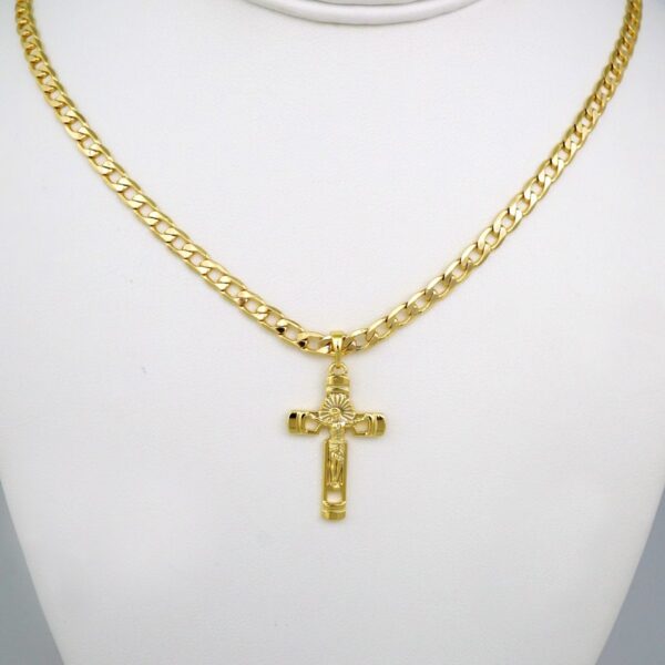 Cadenas & Colgantes/ Chain /Pendants /14K Real Color/Plain/ 4mmx60cm// SET535