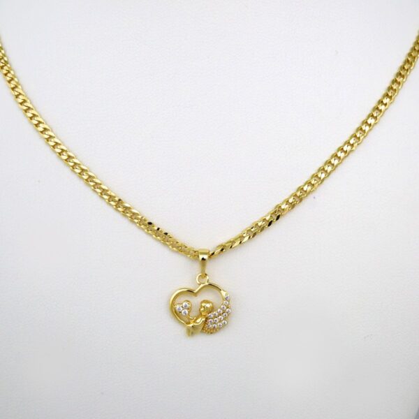 Cadenas & Colgantes/ Chain W/Pendants /14K Real Color/Zircon Stone/ 3mmx45cm// SET537