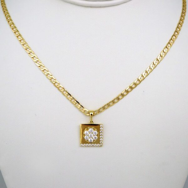 Cadenas & Colgantes/ Chain /Pendants / 14K Real Color/ Zircon Stone/  3mm x45cm// SET550