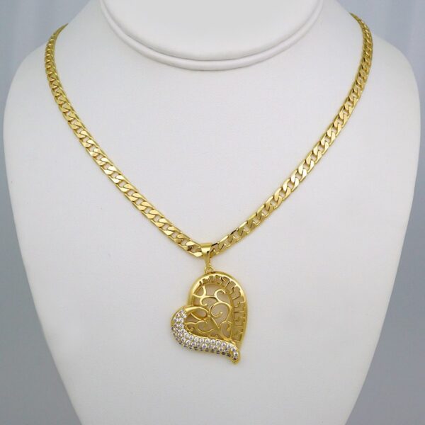 Cadenas & Colgantes/ Chain W/Pendants /14K Real Color/Zircon Stone/ 6mmx45cm// SET561