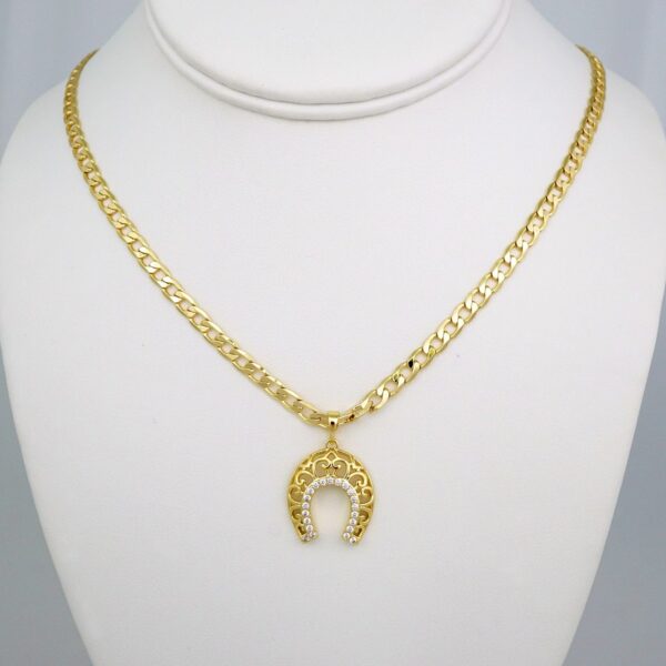 Cadenas & Colgantes/ Chain W/Pendants /  14K Real Color/  Zircon Stone/  4mmx45cm// SET564