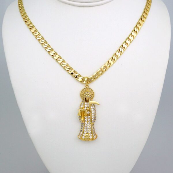 Cadenas & Colgantes/ Chain Men/Pendants/  14K Real Color/  Zircon Stone/  6mm x60cm//SET567