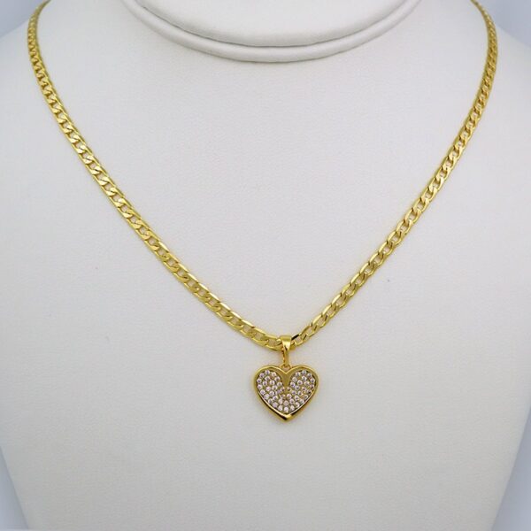 Cadenas & Colgantes/ Chain W/Pendants /14K Real Color/Zircon Stone/ 3mmx45cm// SET575