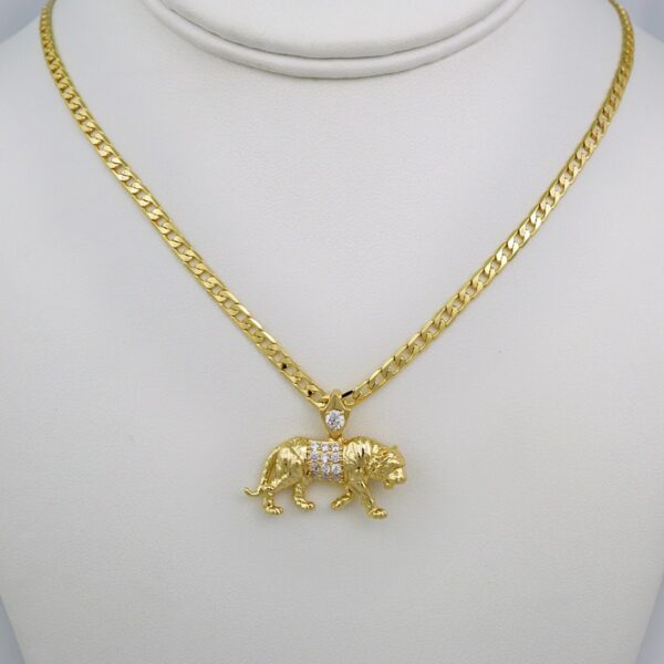 Cadenas & Colgantes/ Chain W/Pendants /14K Real Color/Zircon Stone/ 3mmx60cm// SET576