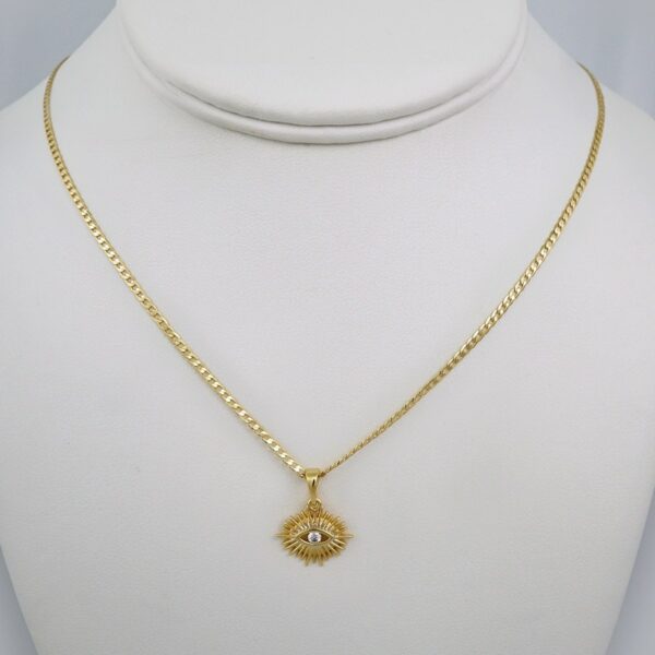 Cadenas & Colgantes/ Chain W/Pendants /14K Real Color/Zircon Stone/ 2mmx45cm// SET579