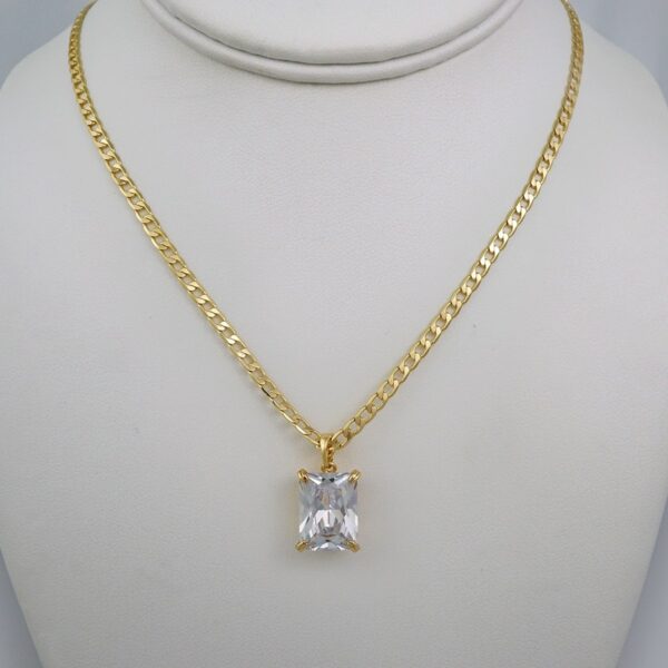Cadenas & Colgantes/ Chain W/Pendants /14K Real Color/Zircon Stone/ 3mmx45cm// SET580