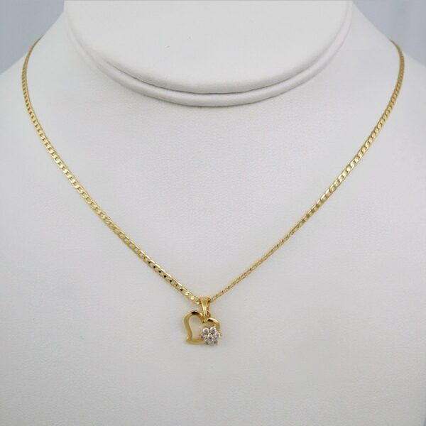 Cadenas & Colgantes/ Chain W/Pendants /  14K Real Color/  Zircon Stone/  2mmx45cm// SET584
