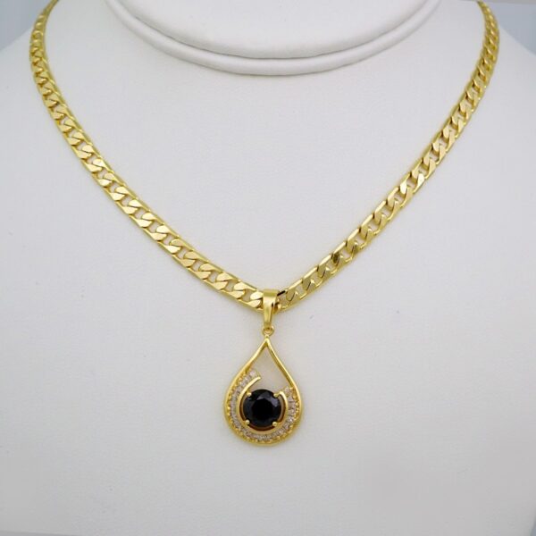 Cadenas & Colgantes/ Chain W/Pendants /  14K Real Color/  Zircon Stone/  5mm x45cm// SET589