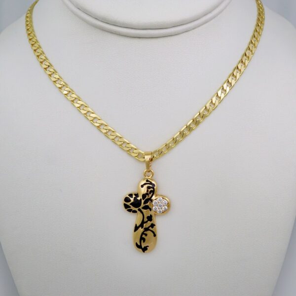 Cadenas & Colgantes/ Chain W/Pendants /14K Real Color/Zircon Stone/ 5mm x45cm// SET590