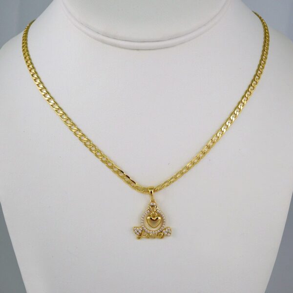Cadenas & Colgantes/ Chain W/Pendants /14K Real Color/Zircon Stone/ 3mmx50cm// SET594