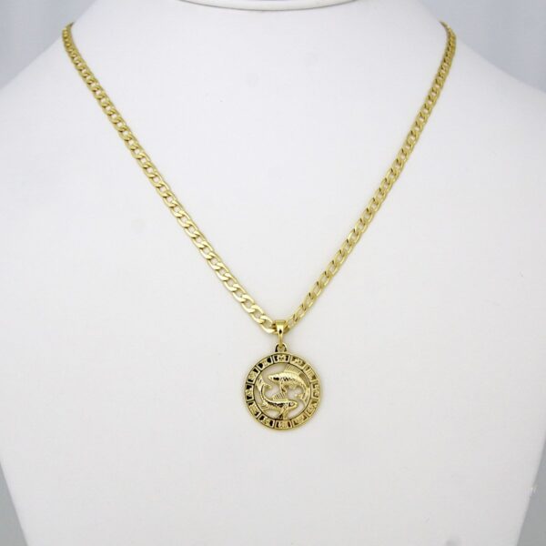 Cadenas & Colgantes/ Chain W/Pendants / 14K Real Color/ 3mm X 45cm  FREE SHIPPING OVER $50.00 DOLLAR PURCHASE///SET60