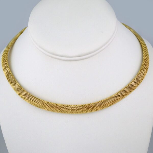 Gargantilla  / Choker W/ 14K Real Color/ Plain/ 8mm x 45cm// SET602