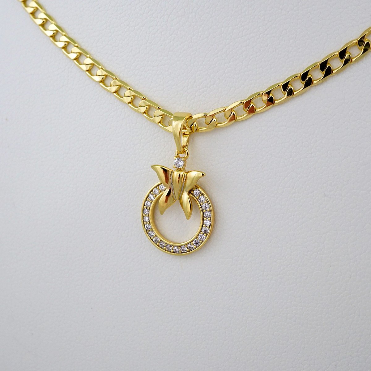 Cadenas & Colgantes/ Chain W/Pendants / 14K Real Color/ Zircon Stone/ 3mm// SET605 - Image 2