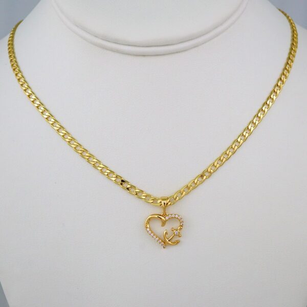 Cadenas & Colgantes/ Chain W/Pendants /  14K Real Color/  Zircon Stone/  3mm// SET606