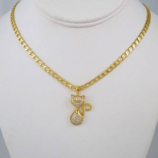 Cadenas & Colgantes/ Chain W/Pendants /  14K Real Color/  Zircon Stone/4mm// SET669