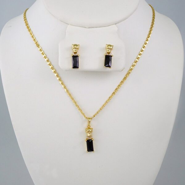 Cadenas & Colgantes/ Chain W/Pendants /  14K Real Color/  Zircon Stone/  2mmx45cm// SET614