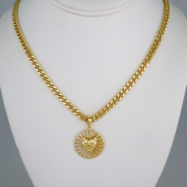 Cadenas & Colgantes/ Chain W/Pendants /14K Real Color/Zircon Stone/ 6mmx50cm// SET619