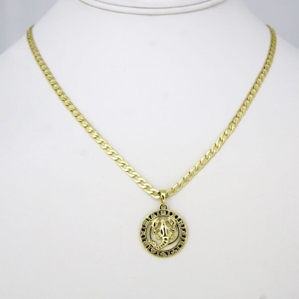 Cadenas & Colgantes/ Chain W/Pendants / 14K Real Color/ 3mm X 45cm  FREE SHIPPING OVER $50.00 DOLLAR PURCHASE///SET62