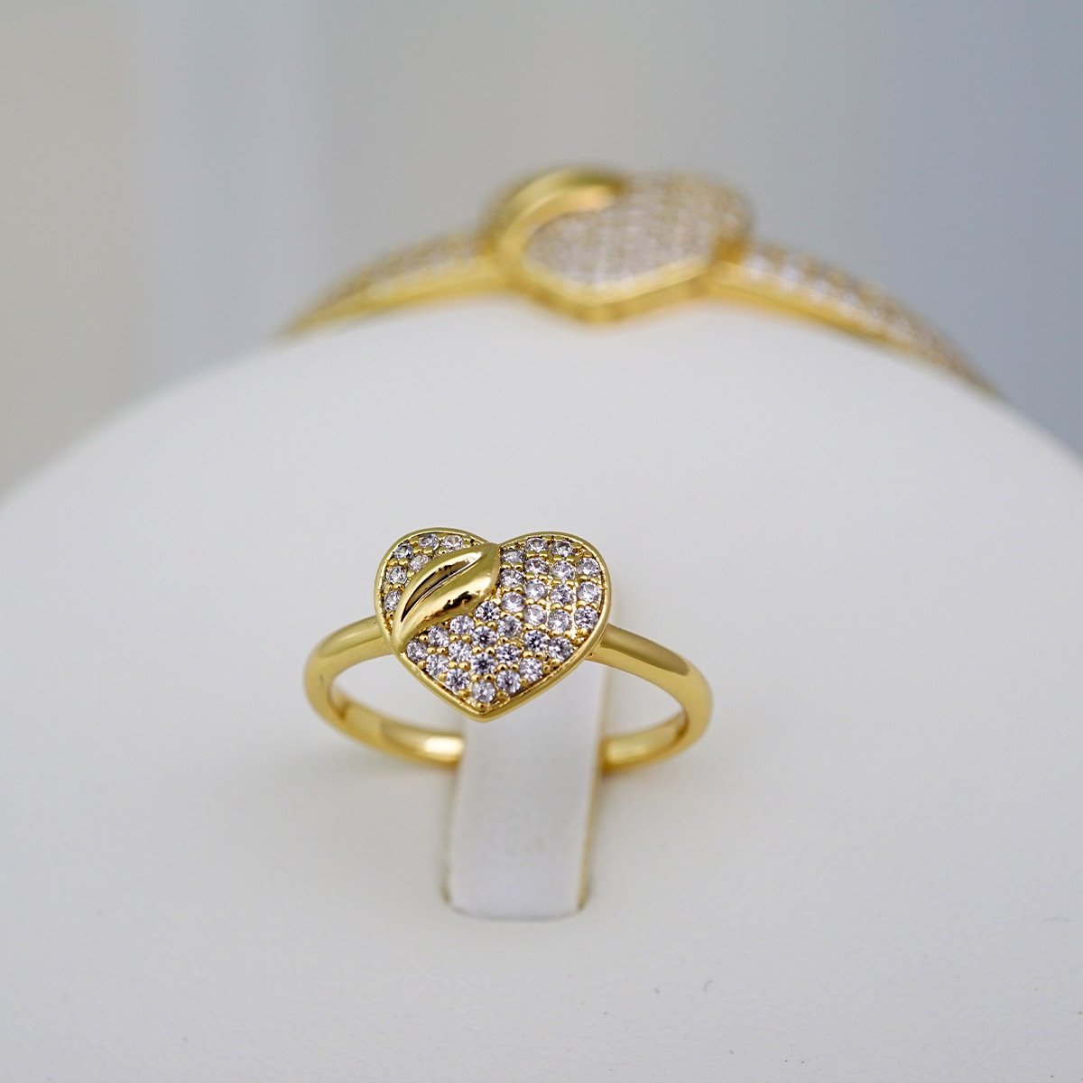 Cadenas & Colgantes & Earrings/ Rings/Bracelets/ Chain W/Pendants /14K Real Color/Zircon Stone// SET650 - Image 2
