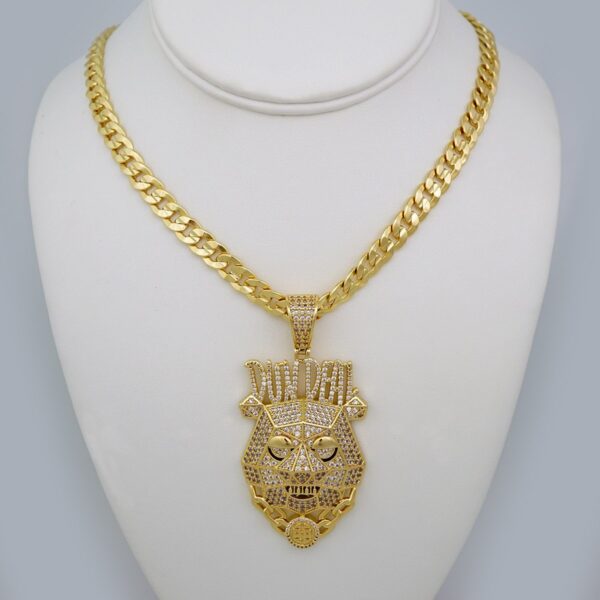 Cadenas & Colgantes/ Chain Men/Pendants/ 14K Real Color/ Zircon Stone/ 8mm x60cm// SET651