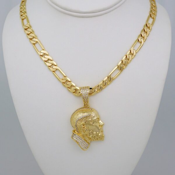 Cadenas & Colgantes/ Chain Men/Pendants/  14K Real Color/  Zircon Stone/  8mm x60cm// SET656