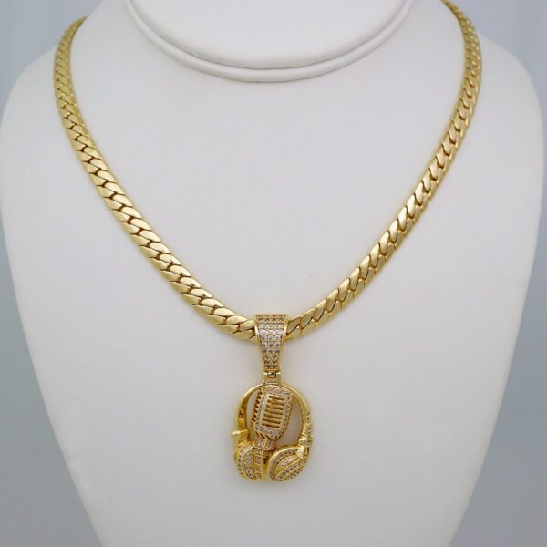 Cadenas & Colgantes/ Chain /Pendants/  14K Real Color/  Zircon Stone/ 6mm // SET658