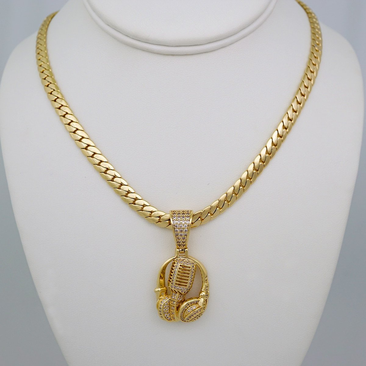 Cadenas & Colgantes/ Chain /Pendants/ 14K Real Color/ Zircon Stone/ 6mm // SET658