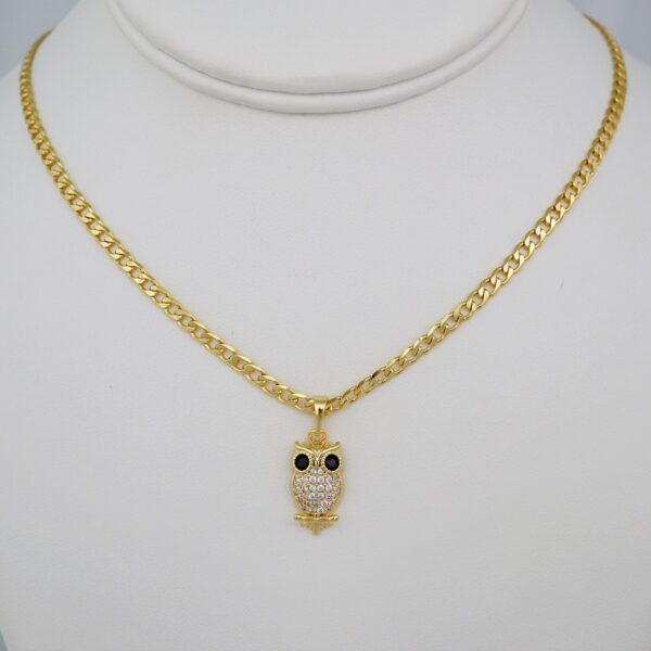 Cadenas & Colgantes/ Chain W/Pendants /14K Real Color/Zircon Stone/ 3mmx45cm// SET664